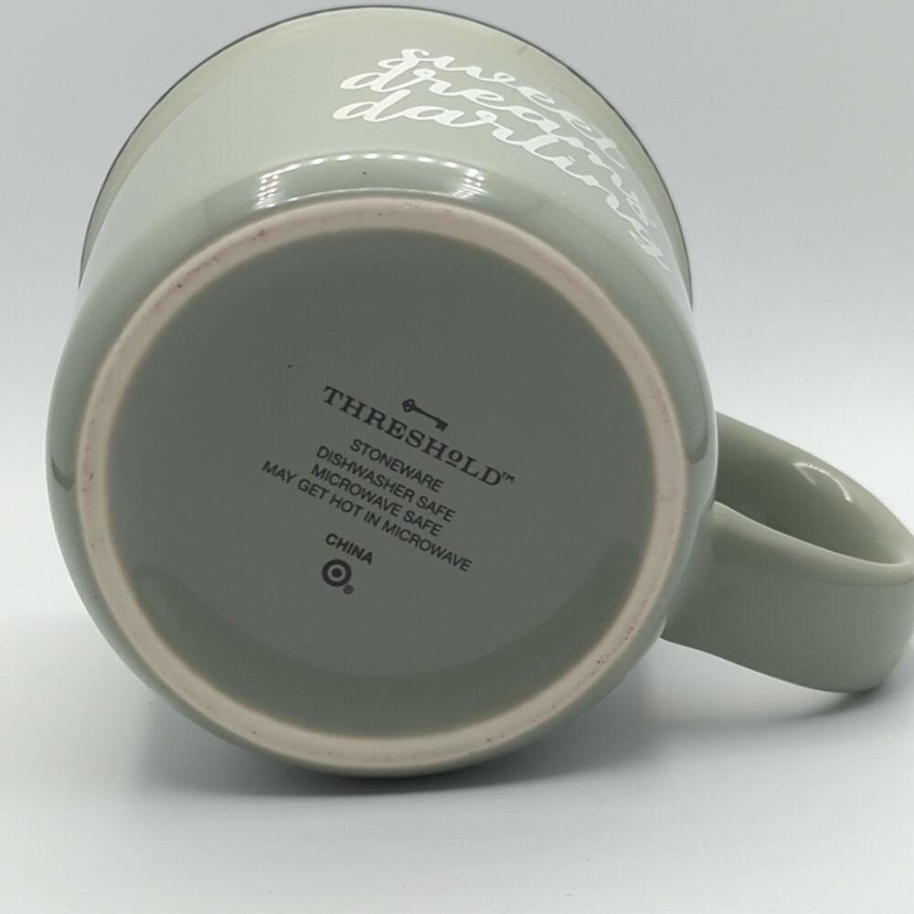 Sweet Dreams Darling Sage Green Coffee Cup 16oz | Stoneware Mug Threshold - Picture 5 of 6